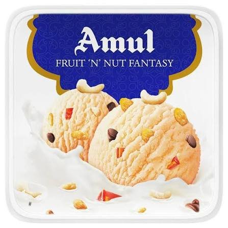 Amul Fruit N Nut Fantasy Ice Cream Tub Tub 1Itr