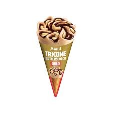 Amul Gold Tricone Butterscotch Ice Cream Cone 120 ml