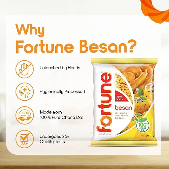 Fortune 100% Chana Dal Besan 1kg