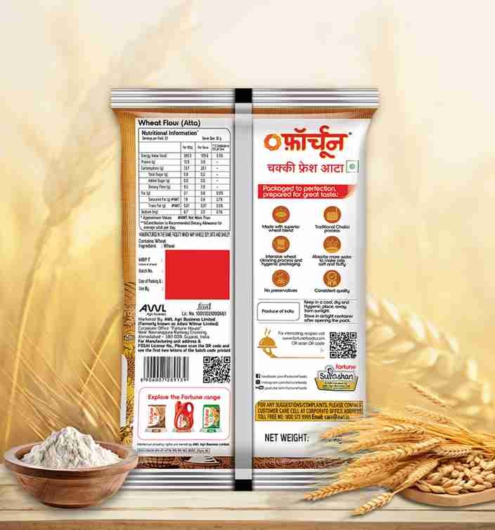 Fortune Chakki Fresh ( 100 % Atta, 0% Maida) Atta ( 10 Kg )