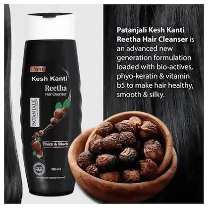 Patanjali kesh Kanti Reetha Hair Cleaner/ Shampoo 180 ml