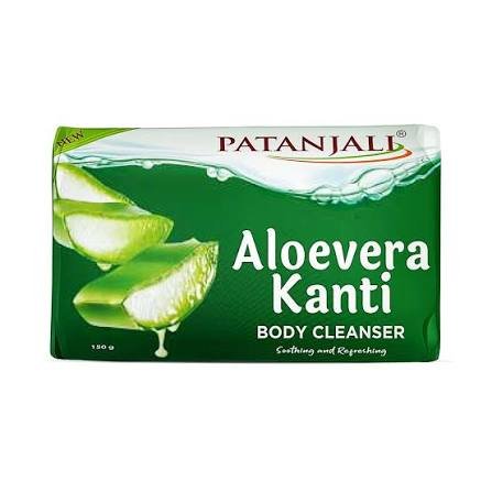 Patanjali Aloe Vera Kanti Body Cleanser Soap – Pack of 4 (150 g × 4)