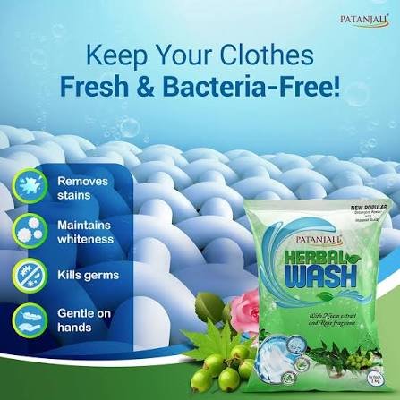 Patanjali Herbal Wash Detergent Powder 2kg
