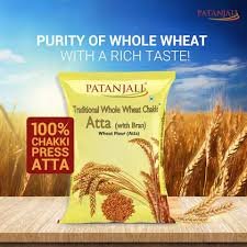 Patanjali Traditional Whole Wheat Chakki Atta (with Bran ) 10 kg