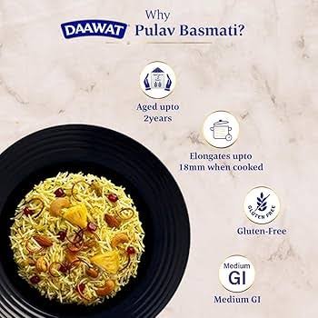 Daawat Pulav Basmati Rice ( Extra Long Grain ) 1kg