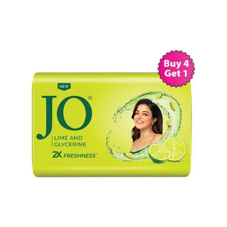 Jo Lime Sparkling Fresh Soap - Buy 4 Get 1 Free (5 × 100 g)