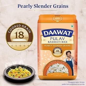 Daawat Pulav Basmati Rice ( Extra Long Grain ) 500g