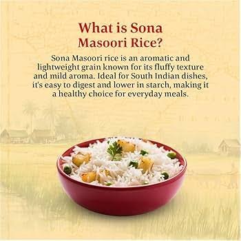 Daawat Sona Masoori / Sonamasuri Rice ( medium Grain ) 1kg