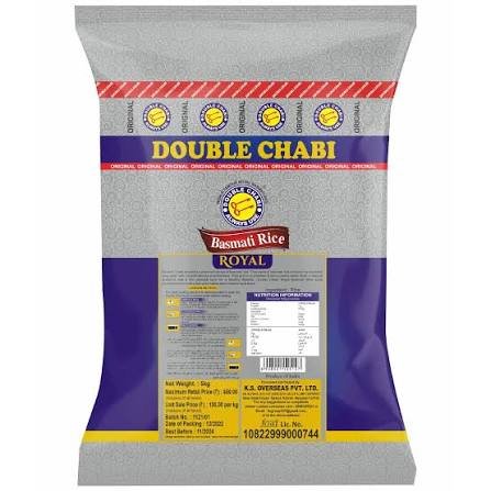 Double Chabi Royal Basmati Rice 5kg