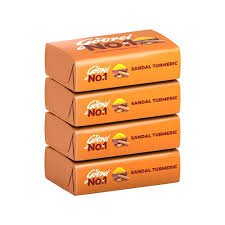 Godrej No.1 Sandal & Turmeric Soap – Buy 3 Get 1 Free (4 × 150 g)