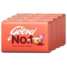 Godrej No.1 Kesar & Milk Cream Bath Soap – Buy 3 Get 1 Free (4 × 150 g)