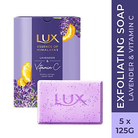 Lux Lavender & Vitamin C Exfoliating Soap – 5 × 125 g