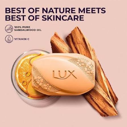 Lux Sandalwood Bath Soap with Vitamin C – Pack of 3 (3 × 150 g)