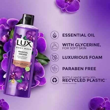 Lux Black Orchid Scent & Juniper Oil Body Wash – 245 ml