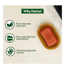 Dettol Original Bathing Bar Soap – 12 Hr Protective Shield (4 × 100 g)