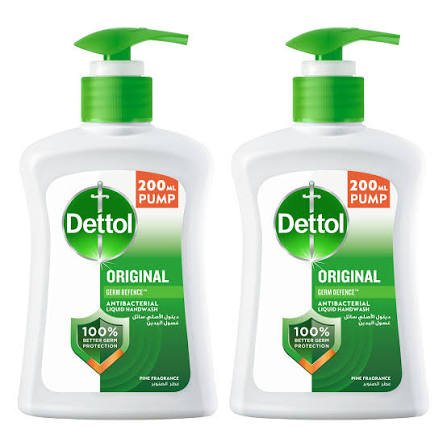 Dettol Original Hand Wash – Pack of 2 (2 × 200 ml)