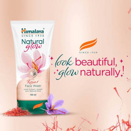 Himalaya Natural Glow Kesar Face Wash – Pack of 2 (2 × 150 ml)