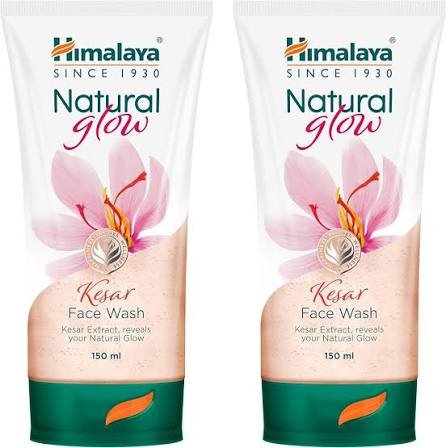 Himalaya Natural Glow Kesar Face Wash – Pack of 2 (2 × 150 ml)